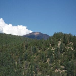 Baldy in the distance Baldy in the distance