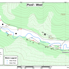 Ponil West - Camp Map