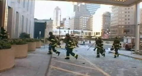 NYFD fire fighters heading into the towers