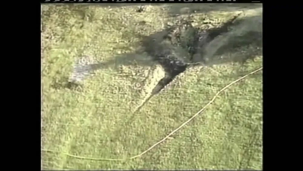 Aerial of the crash site