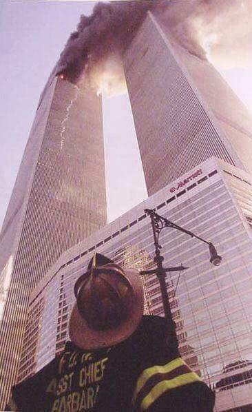 NYFD Assist Chief looking at the towers