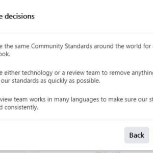 Facebook removed post