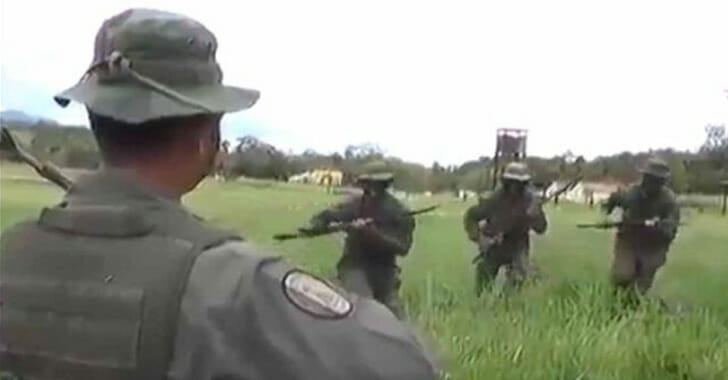 Venezuelan military demonstrating how scary they are