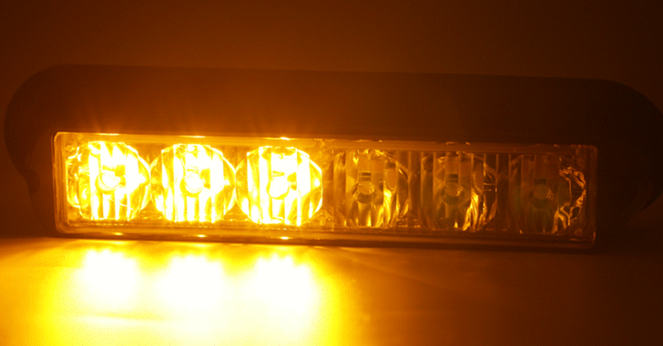 Yellow flashing light