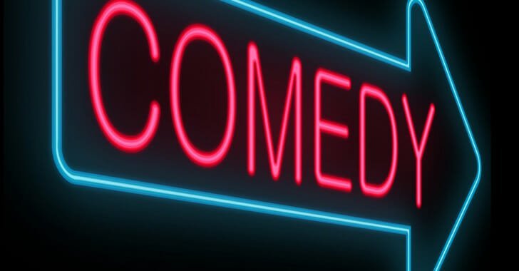 Comedy neon sign