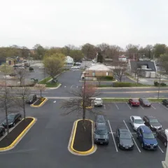 The view out my hotel window