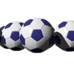 Blue and White Soccer Balls