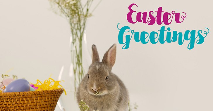 Easter Greetings with a bunny