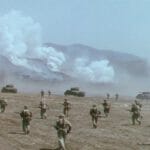 Marines marching to the caves Marines marching to the caves