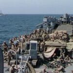 The Marines on the desk of the LST-994 The Marines on the desk of the LST