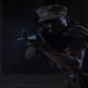 Taking aim, I wonder if his eyes are open