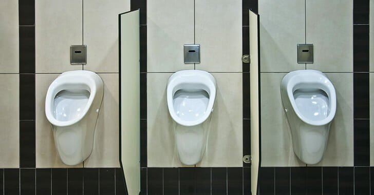 Urinals in men's room