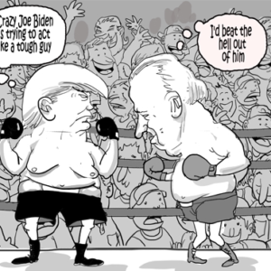 President Trump and Biden in the ring