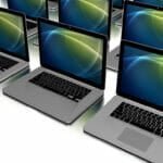 Click Farm - Rows of laptops