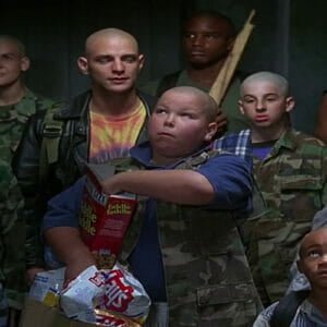 The cadets moving into the barracks