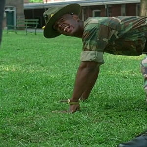 Major Payne getting up after being punched