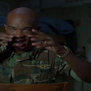 Major Payne telling Tiger a bed time story