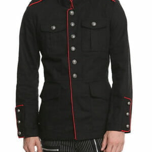 Tripp Black and Red Military Jacket at Hot Topic