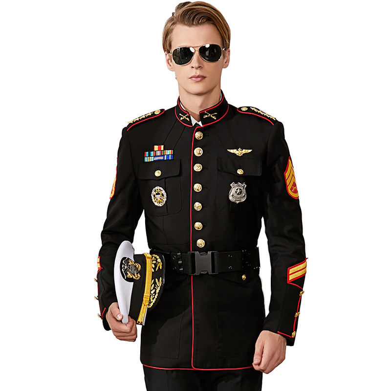 US Stand Collar Captain Uniform For Officer Merchant Officer Uniform