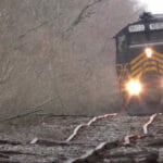 Engine 1603 making it's way down the tracks