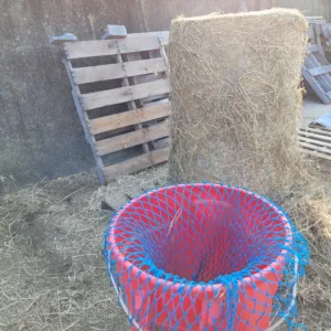 Hay bags ready to be stuffed