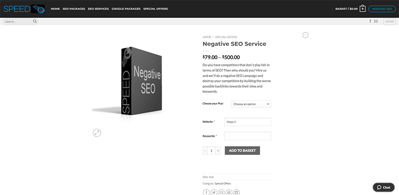Negative SEO Services - Available for purchase