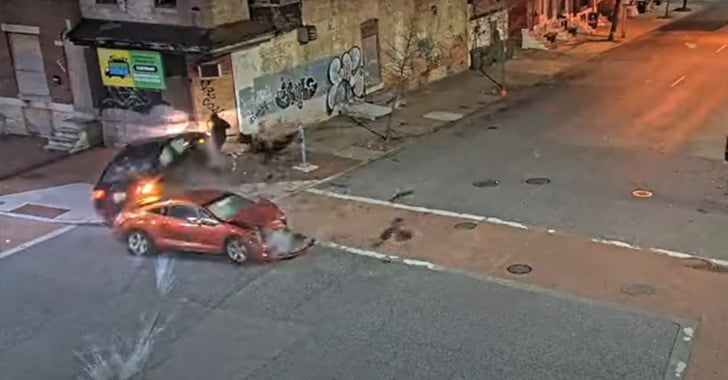 Baltimore car crash that killed on and collapsed a building