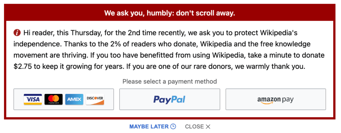 Wikipeida begging for even more money | Average Joe Weekly Wikipeida begging for even more money