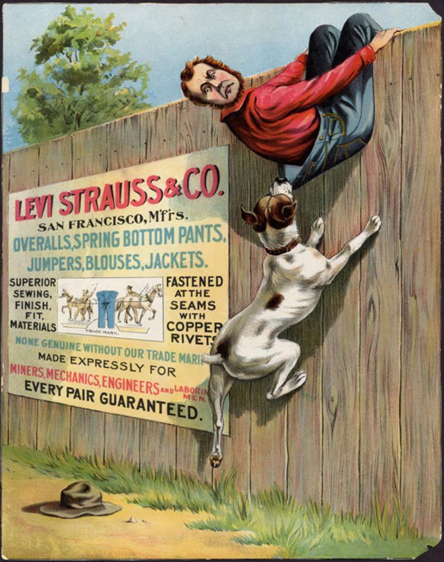 Vintage Ad for Levis-Strauss Jeans
