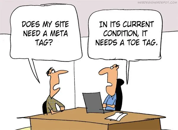 Does my site need a meta tag? In its current condition, it needs a toe tag
