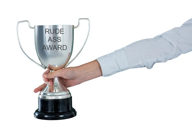 Rude Ass Award Trophy