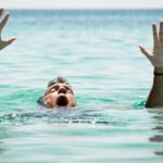 a man drowning